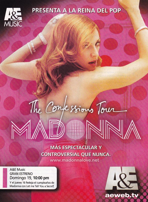 2006 - Unknown month - Unknown magazine - Spain - A&E music presenta a la reina del pop - The Confessions tour Madonna