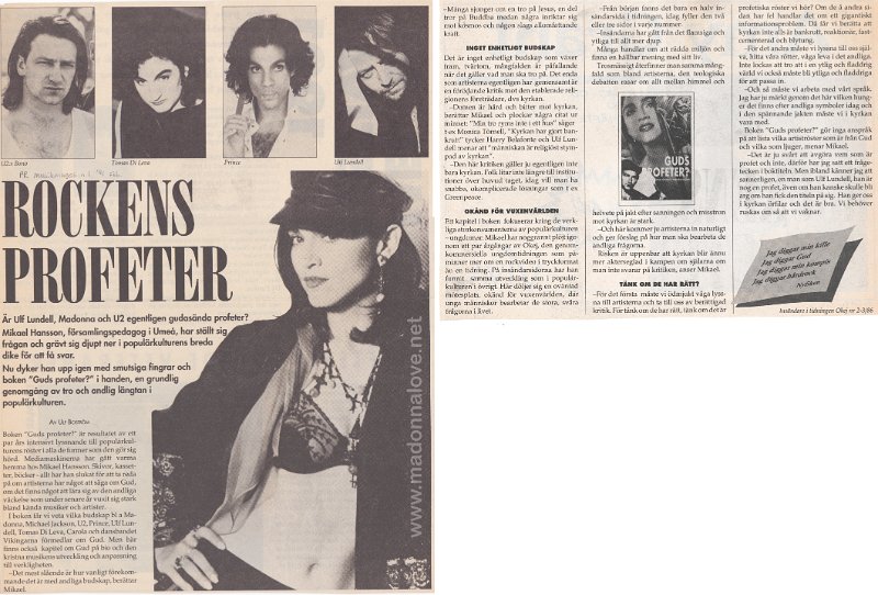 1991 - February - PR MusikMagasin - Sweden - Rockens profetter