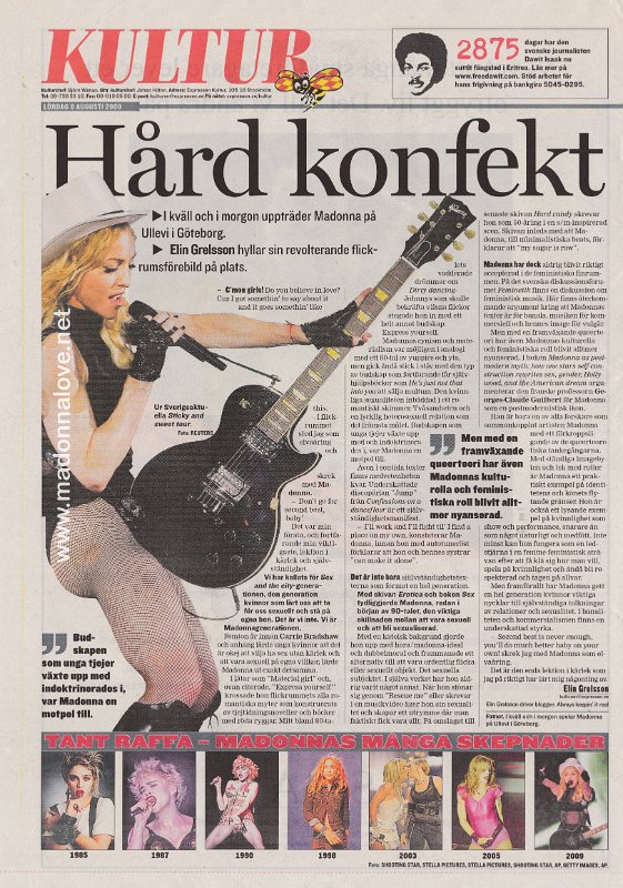 2009 - August - Expressen - Sweden - Allt om Madonna (part 4) - Hard konfekt
