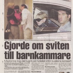 2009 - August - Expressen - Sweden - Allt om Madonna (part 2) - Gjorde om sviten till barnkammare