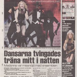 2009 - August - Expressen - Sweden - Tack for showen (part 3) - Dansarna tvingades trana mitt i natten