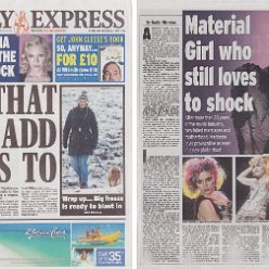 2014 - December - Daily Express - UK - Material girl who still loves to shock