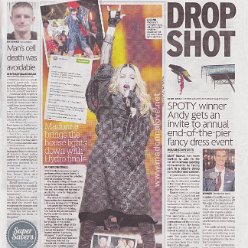 2015 -  December - Daily Record - Scotland - Madonna brings the house lights down with Hydro finale