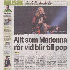 2015 - March - Nojes bladet - Sweden - Allt som Madonna ror vid blir till pop