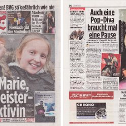 2015 - November - B.Z. - Germany - Madonna zum gahnen in Berlin