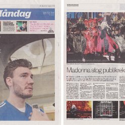 2015 - November - Kristianstadsbladet - Sweden - Madonna slog publikrekord