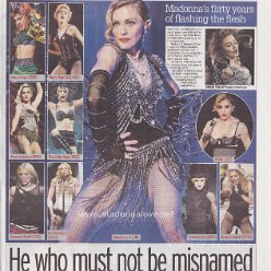2015 - September - Daily Mirror - UK - Madonna's thirty years of flashing the flesh