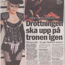 2015 - September - Nojes Bladet - Sweden - Drottningen ska upp pa tronen igen