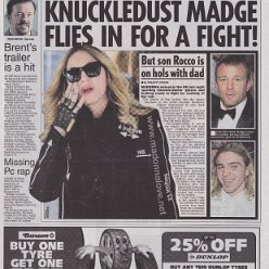 2016 - April - Daily Star - UK - Knuckledust Madge flies in for a fight!