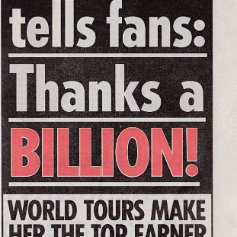 2016 - March - Daily Star - UK - Madonna tells fans- Thanks a billion!