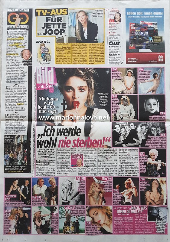 2018 - August - BILD - Germany - Ich werde wohl nie sterben
