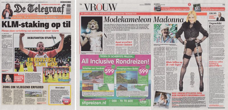 2018 - August - Telegraaf - Holland - Modekameleon Madonna