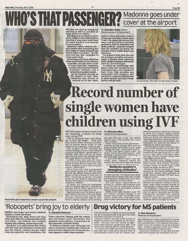 2019 - 9 May - Daily Mail - Who's that passenger - UK