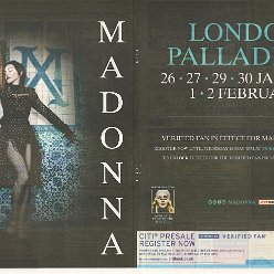 2019 - May 13 - Evening Standard - Advertisement Madonna London Palladium - UK