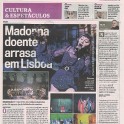 2020 - January - Correio - Madonna doente arrasa em Lisboa - Portugal