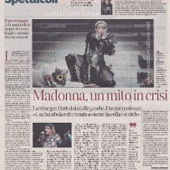 2020 - March - Corriere della sera - Madonna un mito in crisi - Italy