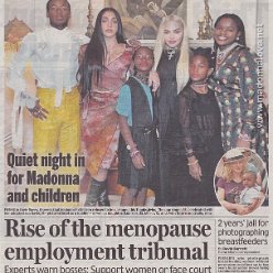 2021 - November - Daily Mail - Quiet night in for Madonna and children - UK