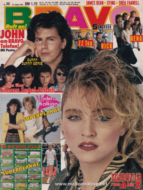 Bravo August 1985 - Germany