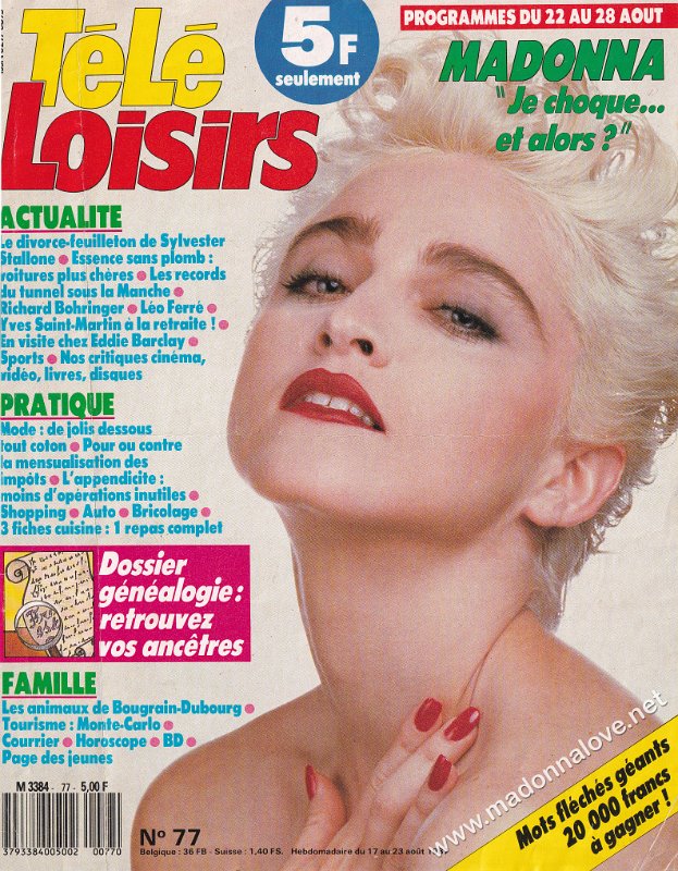 Tele Loisirs August 1987 - France