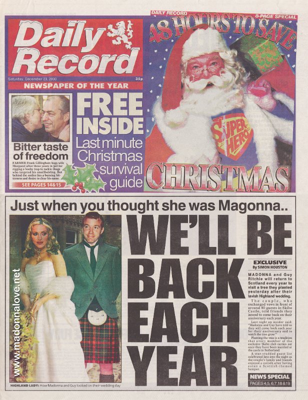 Daily Record - 23 December 2000 - UK