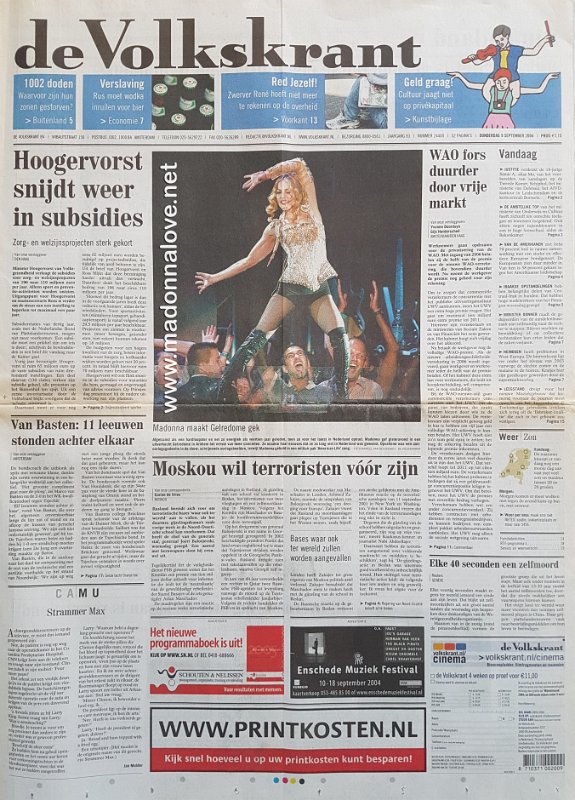Volkskrant - 9 September 2004 - Holland