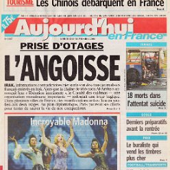 Aujourd'hui en France - 1 September - 2004