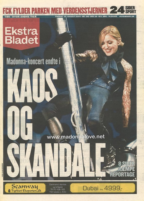 Ekstra Bladet - 25 August 2006 - Denmark
