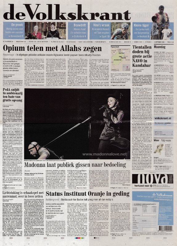 Volkskrant - 4 September 2006 - Holland