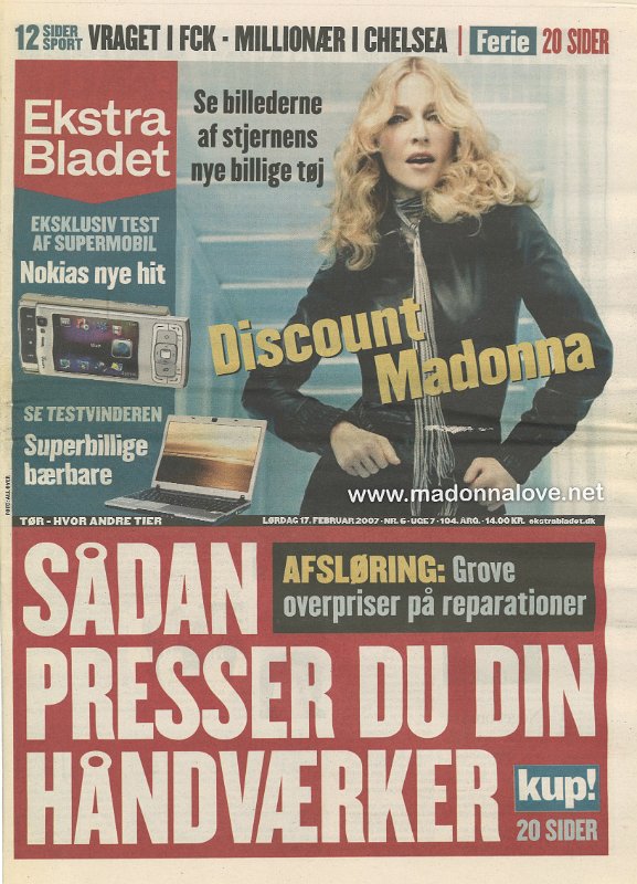 Ekstra Bladet - 17 February 2007 - Denmark