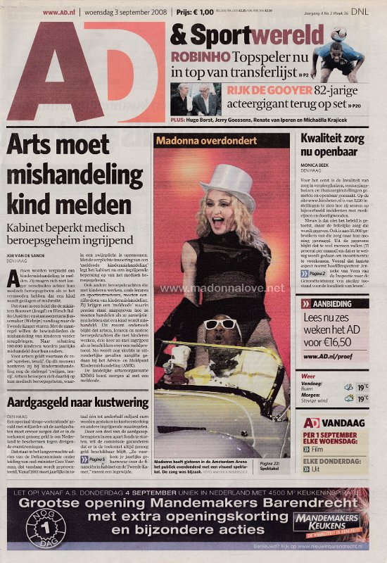 Algemeen Dagblad - 3 September 2008 - Holland
