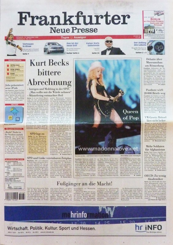 Frankfurter Neue Presse - 10 September 2008 - Germany