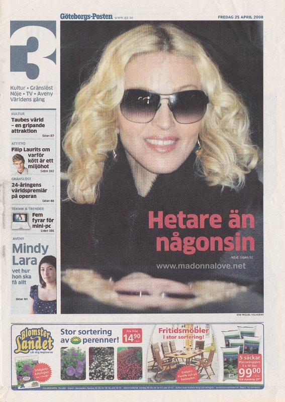 Goteborgs-Posten - 25 April 2008 - Sweden