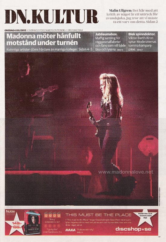 Dagens Nyheter Kultur - 4 July 2012 - Sweden