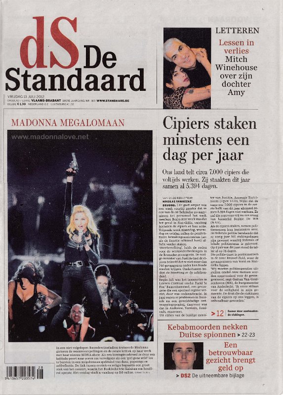 De Standaard - 13 July 2012 - Belgium