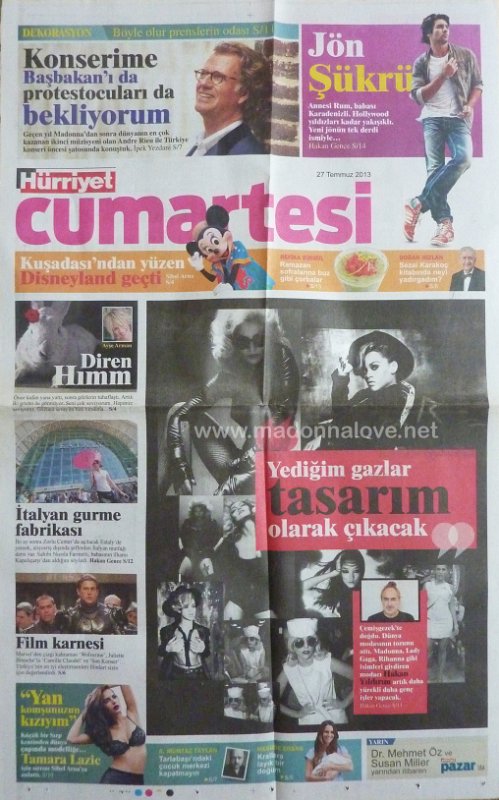 Hurriyet Cumartesi - 27 July 2013 - Turkey