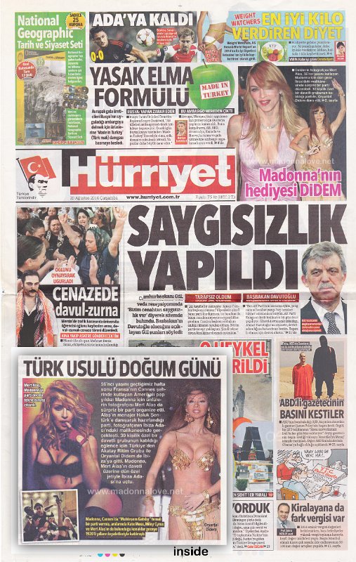 Hurriyet - 20 August 2014 - Turkey