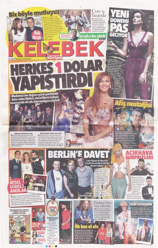 Kelebek Hurriyet - 23 August 2014 - Turkey