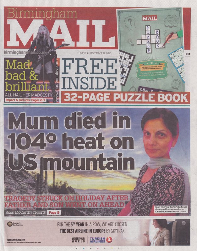 Birmingham mail - 17 December 2015 - UK