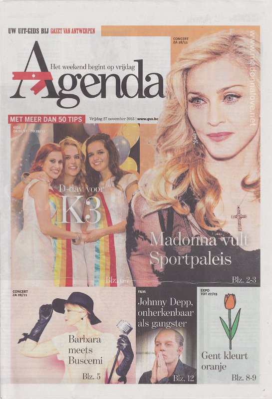 Gazet van Antwerpen (Agenda supplement) - 27 November 2015 - Belgium