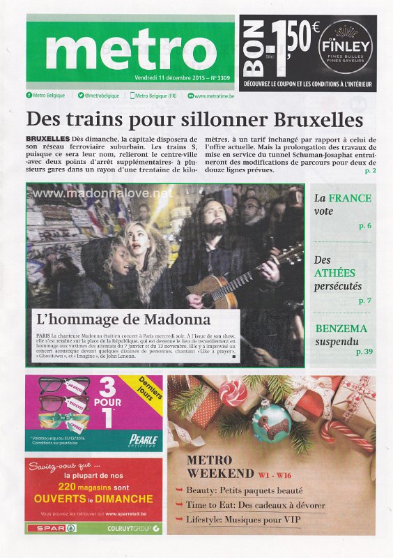Metro - 11 December 2015 - Belgium