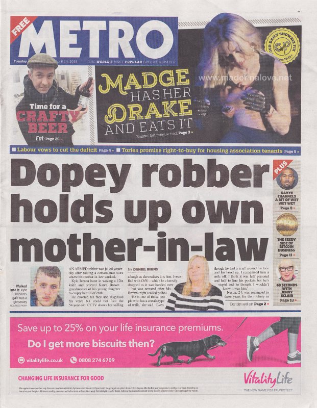 Metro - 14 April 2015 - UK