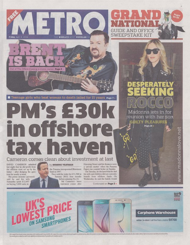 Metro - 8 April 2016 - UK