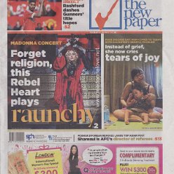 The new paper - 29 February 2016 - Singapore