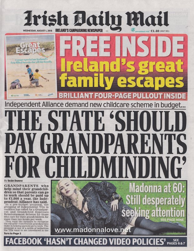 Irish Daily Mail - 1 August 2018 - Ireland
