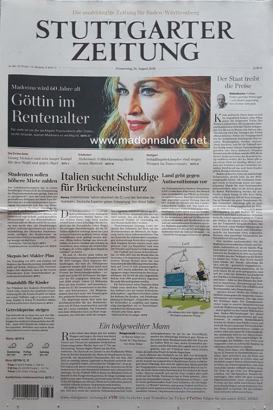Stuttgarter Zeitung - 16 August 2018 - Germany