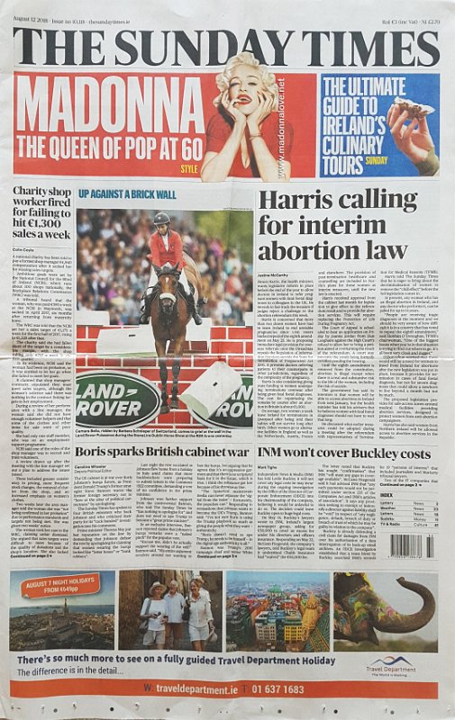 The Sunday Times - 12 August 2018 - Ireland