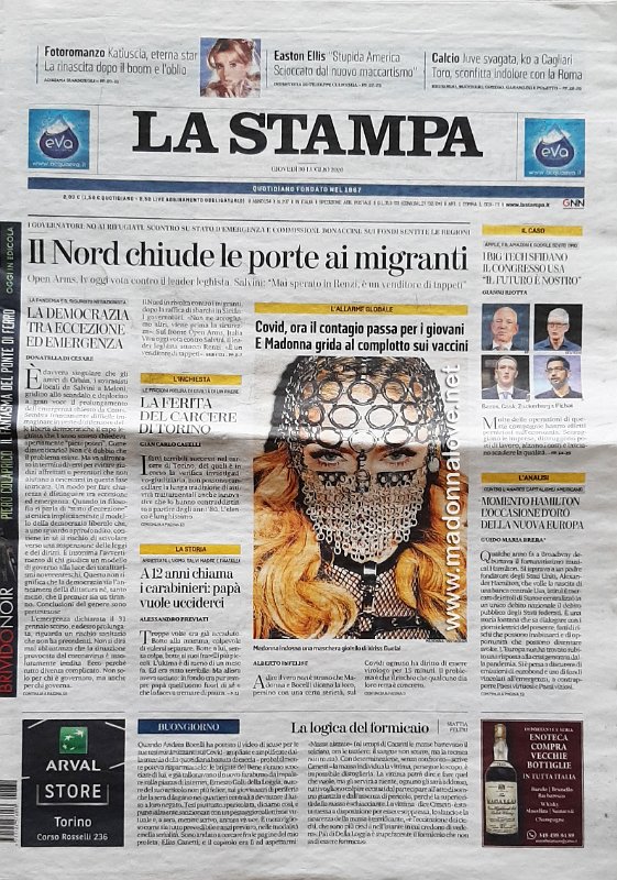 La Stampa - 30 July 2020 - Italy
