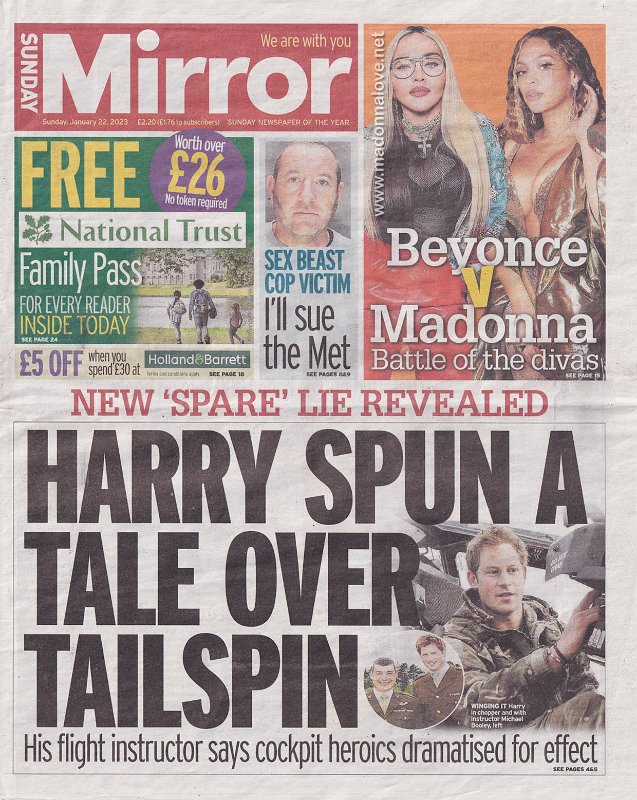 Sunday Mirror - 22 January 2023 - UK